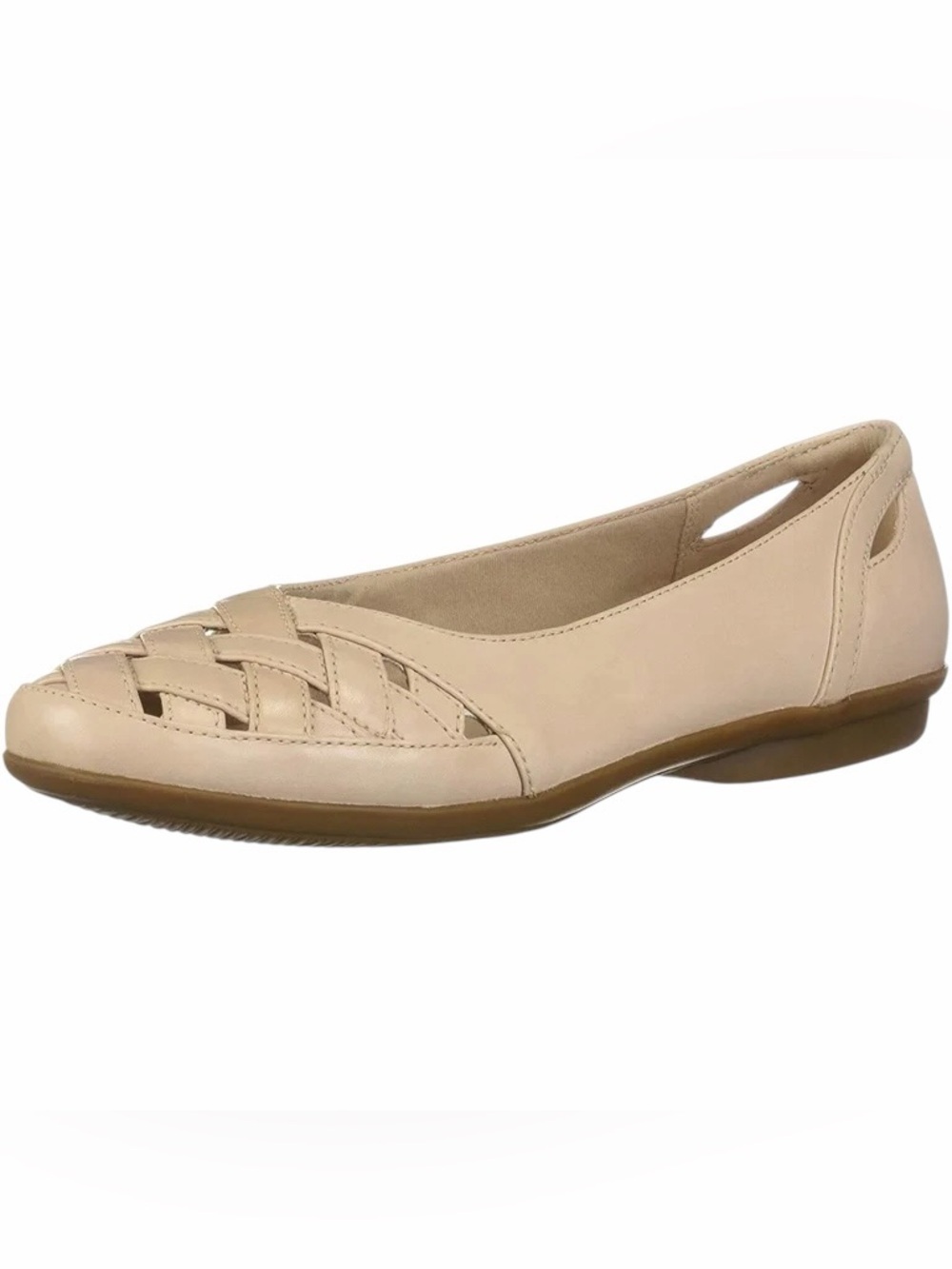 Clark’s•Gracelin Maze Ballet Flats Beige Leather
